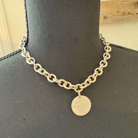 Tiffany & Co. Jewelry - Tiffany & Co. Return to Tiffany Round Tag Chain Link Necklace